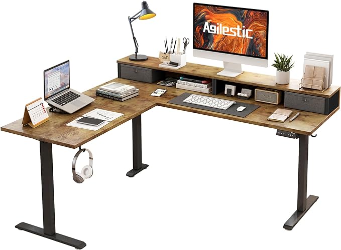 Agilestic L Shaped Electric Standing Desk by Agilestic