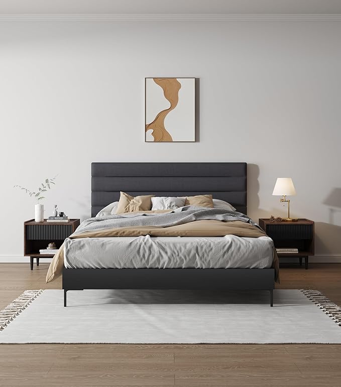 Manhattan Comfort Duane Modern Ribbed Nightstand, Bedside Table - Image 3