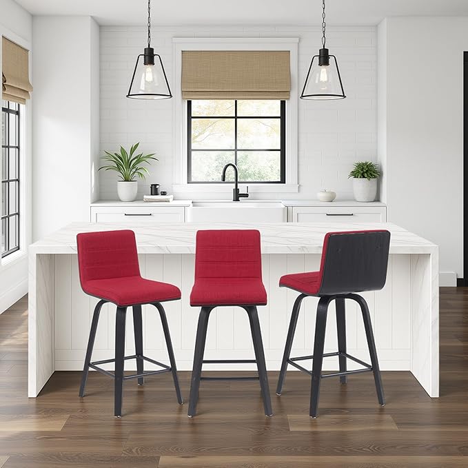 Armen Living Vienna Modern Swivel 26" Counter Height Barstool by ArmenLiving