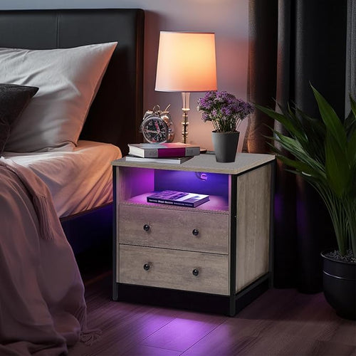 27 Inch Wide Night Stand, Large Wood Night Stand - Image 2
