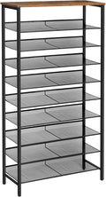HOOBRO 10-Tier Shoe Rack, 29.5"L Shoe Shelf, Large Capacity Shoe Storage by HOOBRO