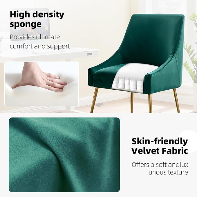 Velvet Dining Chairs, Furniture Collection Modern Contemporary Upholstered - Image 4