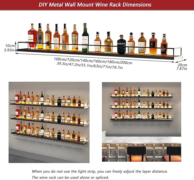 Wall-Mounted Metal Wine Rack - Image 2