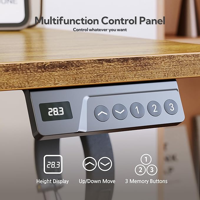 Seang Standing Desk with Drawer, 3 Memory Height Settings with Cable Grommets & - Image 8