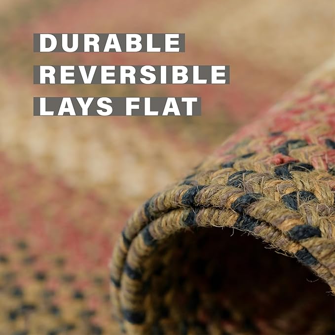 Russet Multi Color Oval Braided Rug, 6x9' - Image 3