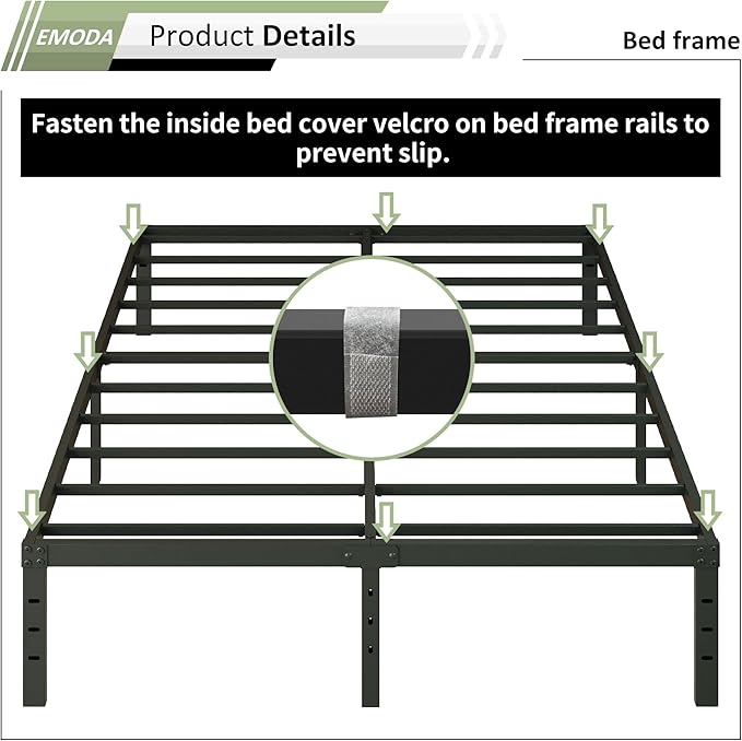 EMODA 14 Inch King Bed Frame - Image 5