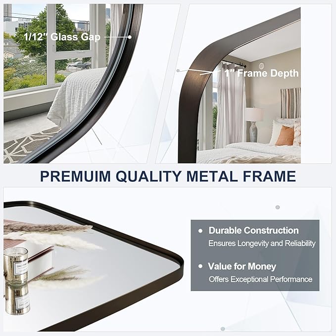 ANDY STAR Oval Mirrors for Bathroom, 20x30 Bronze Bathroom Vanity Mirror - Image 3