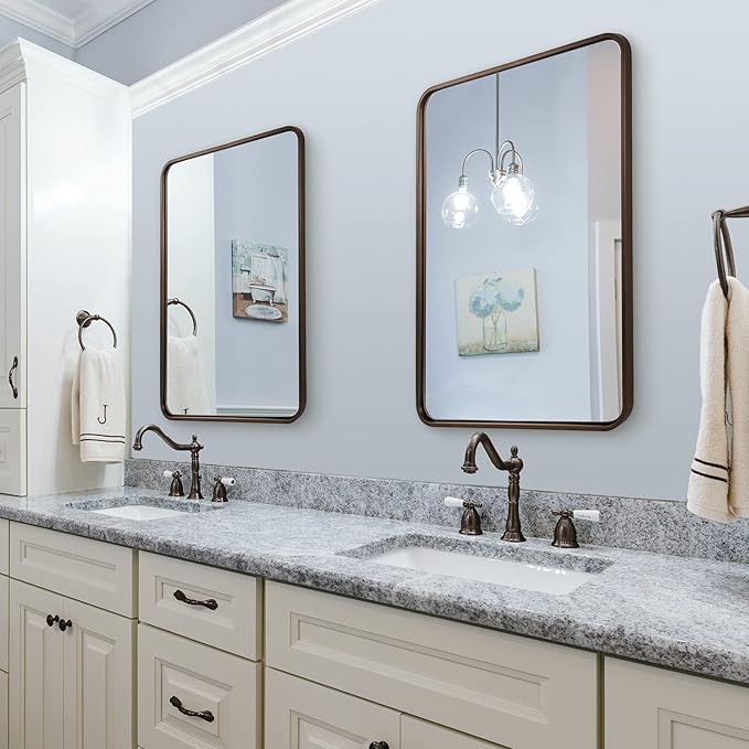 ANDY STAR Bronze Bathroom Mirror, 24X36 Bronze Wall Mirror, Bronze Vanity Mirror - Image 9
