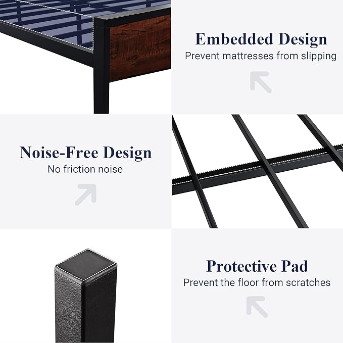 Allewie Full Size Platform Bed Frame - Image 6