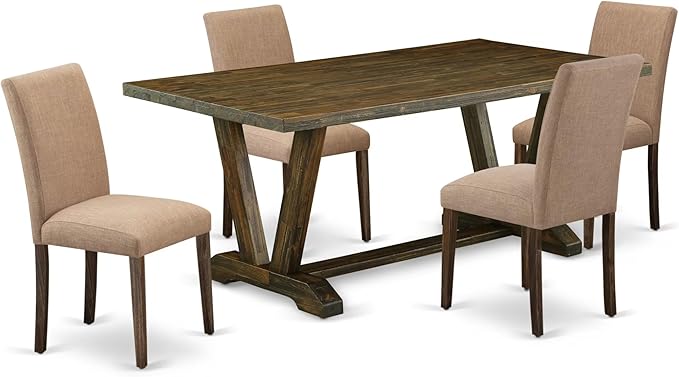 East West Furniture V777AB747-5 5 Piece Kitchen Table Set by EastWestFurniture