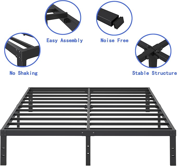 10 Inch XL Twin Bed Frames, Platform Metal Bed Frame Twin XL Size Heavy Duty - Image 7