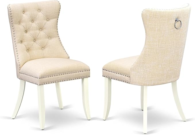 East West Furniture LGDA7-LWH-32 7 Piece Dinette Set Contains a Rectangle - Image 6