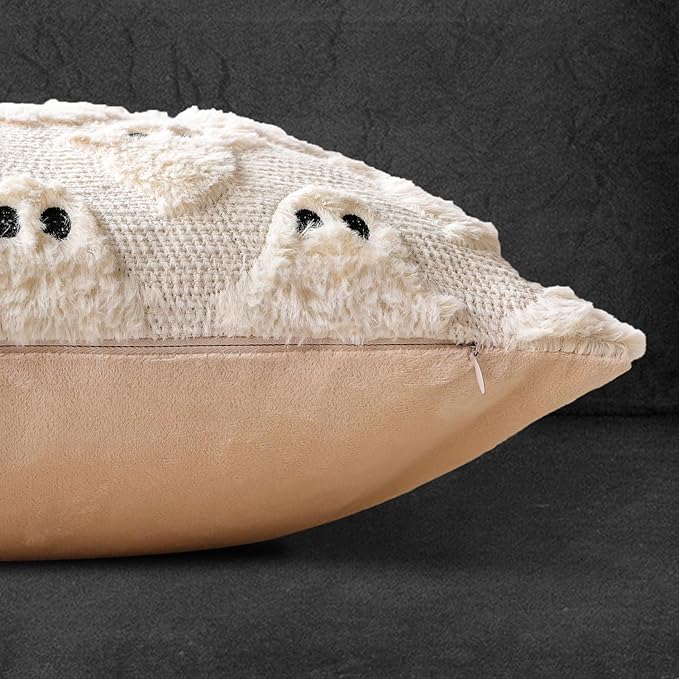 4TH Emotion Halloween Ghost Decorative Pillow Covers 20x20 Set of 2 - Image 3