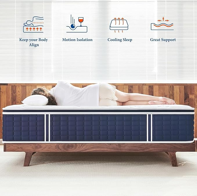 Coolvie King Size Mattress 14 Inch, Hybrid King Mattress in a Box, Medium Firm - Image 7