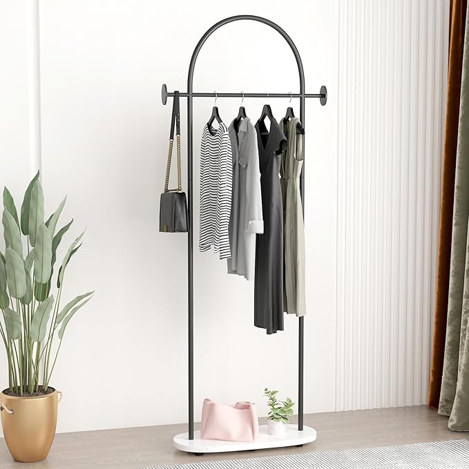 Black Clothing Racks, Modern Industrial Clothes Rack - Image 6