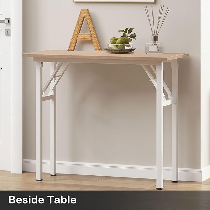 Need Small Desk 31 1/2" No Assembly Foldable Writing Table, Sturdy and Heavy - Image 8