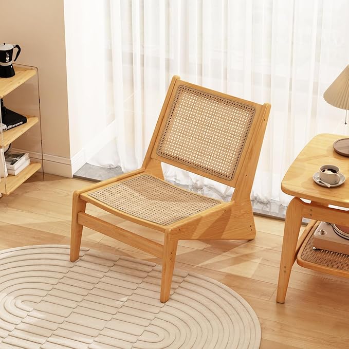 Rattan Chair 2Pcs, Mid Century Modern Accent Chair, Leisurely Reading Chair - Image 9