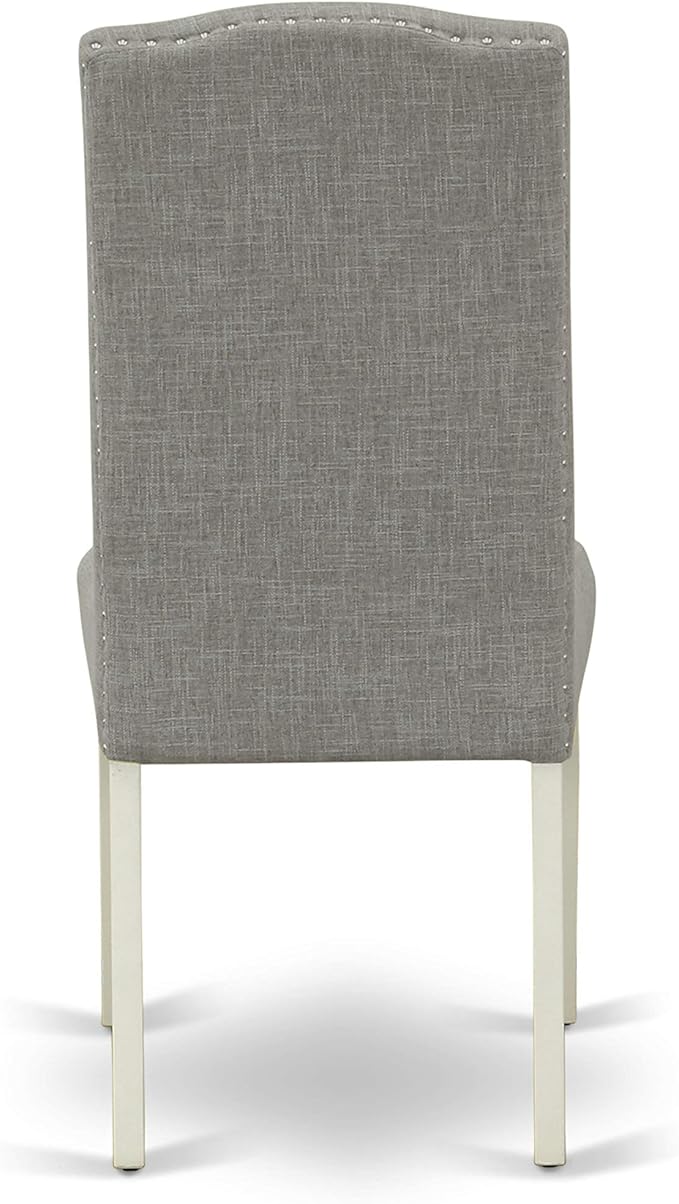 East West Furniture OXEN5-LWH-06 5 Piece Modern Dining Table Set Includes a - Image 9