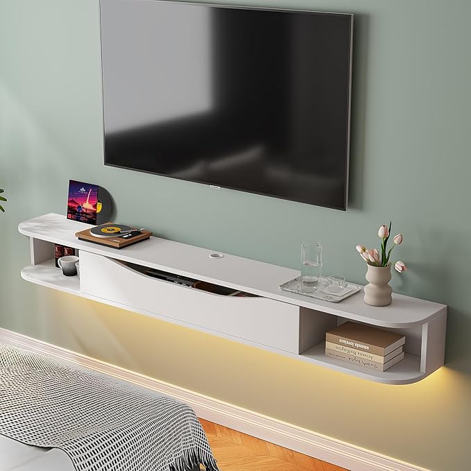Floating TV Stand, Floating TV Console, Under TV Shelf - Image 7
