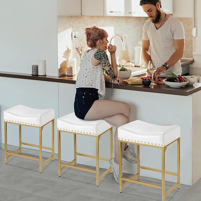 Bar Stools Set of 4 Counter Height, Stools - Image 2