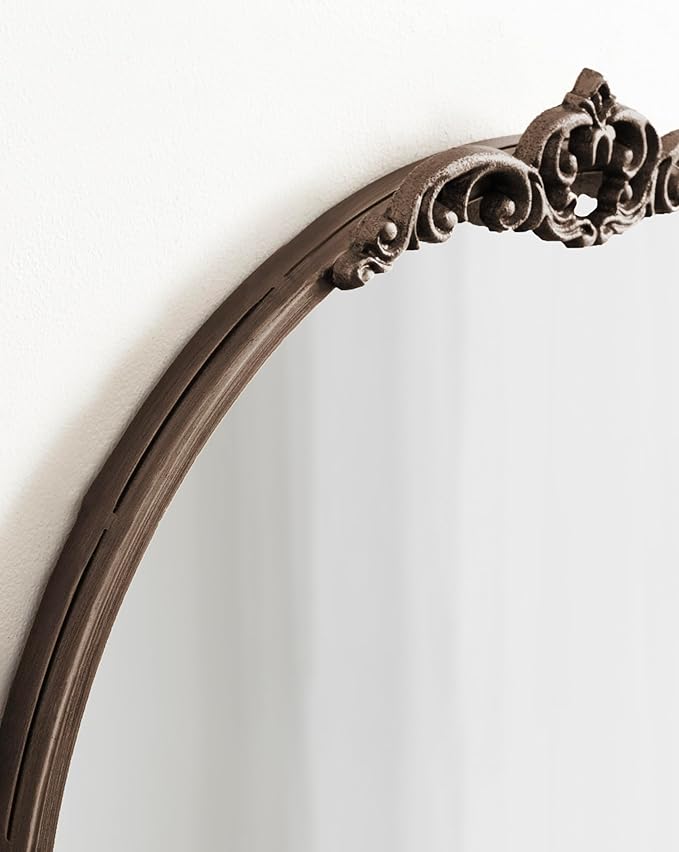 Kate and Laurel Myrcelle Ornate Vintage Arched Mirror, 30 x 32, Decorative Wide - Image 5