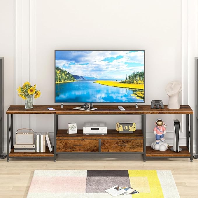 TV Stand with Fabric Drawer for 50 55 Inches TV - Image 7