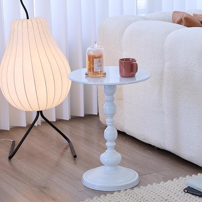 Chic Vintage Round Side Table by Unknown
