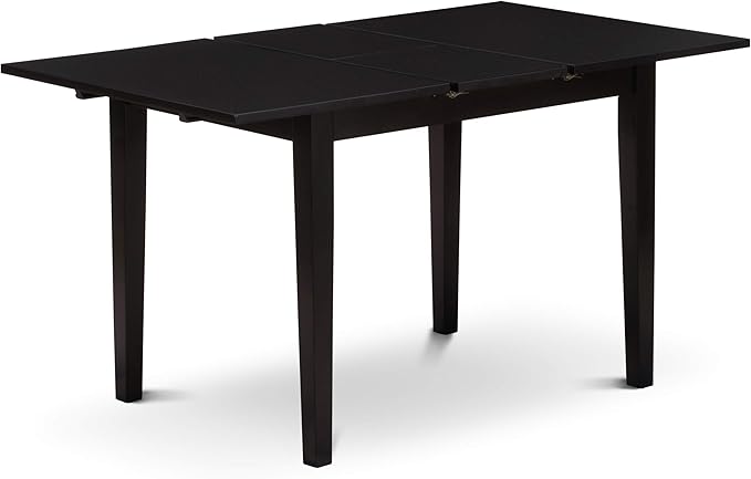 East West Furniture NOCE3-BLK-21 3 Piece Dining Table Set Contains a Rectangle - Image 5
