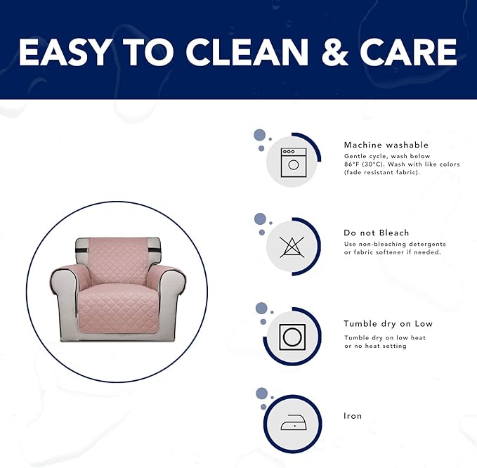 PureFit Reversible Sofa Cover Water Resistant Loveseat Couch Cover, Machine - Image 7