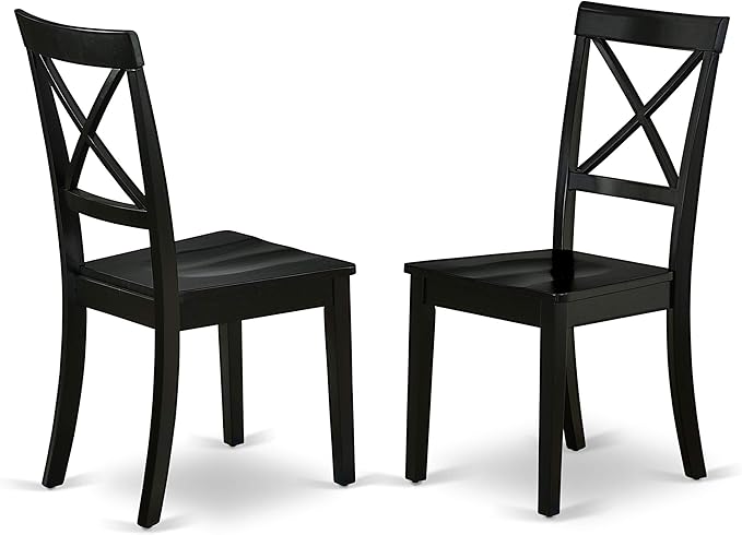 East West Furniture LGBO7-BLK-W 7 Piece Dining Set Consist of a Rectangle - Image 6