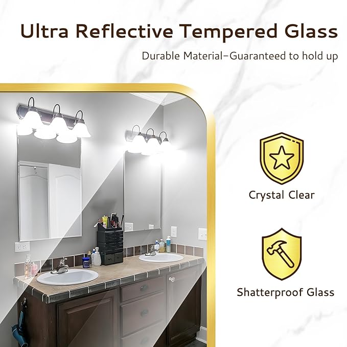 20x28 Rounded Rectangle Bathroom Mirrors - Image 4