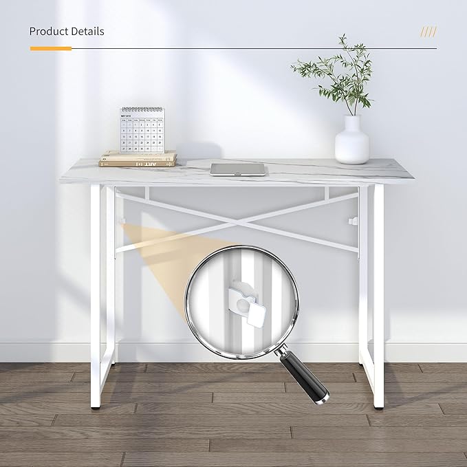 47 inch Folding Desk No Assembly Required, Writing Gaming Computer Camping Table - Image 9