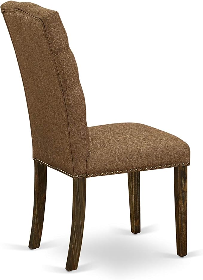 East West Furniture F3EL5-718 5 Piece Modern Dining Table Set Includes a Round - Image 12