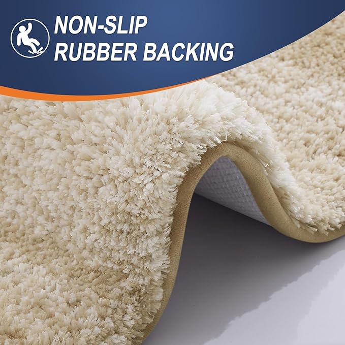 OLANLY Bathroom Runner Rugs 44x24, Extra Soft Absorbent Microfiber Bath Rugs - Image 4