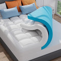 ELEMUSE Queen Dual Layer 3 Inch Memory Foam Mattress Topper, 1 Inch Plush Feel by Elemuse