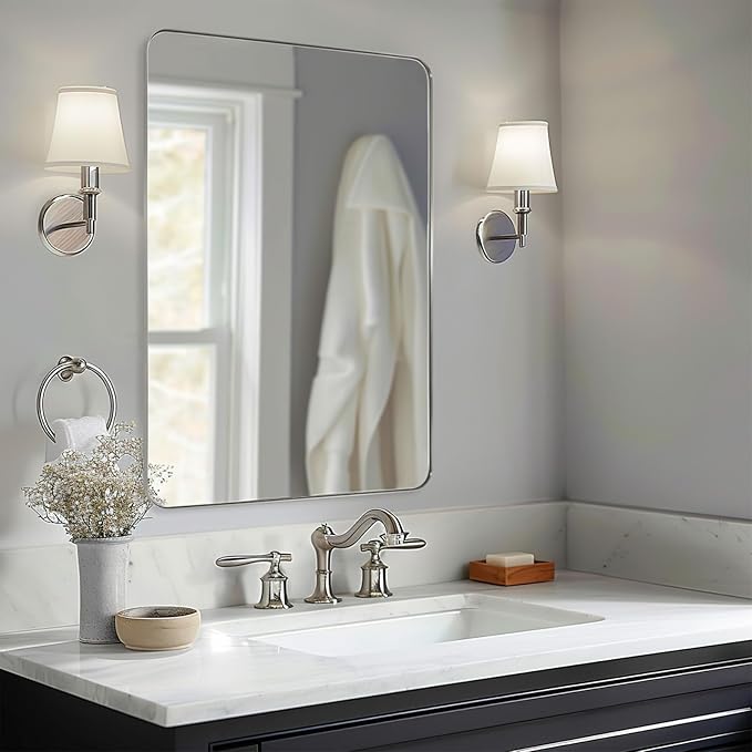 ANDY STAR Wall Mirror Brushed Nickel by ANDYSTAR