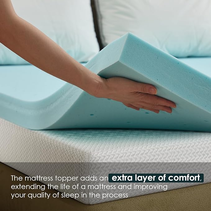 FDW | 8" Full Mattress + 3" Cooling Mattress Topper | Gel Memory Foam | Medium - Image 5