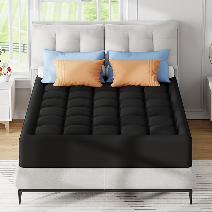 ELEMUSE Dual Layer 3 Inch Memory Foam Mattress Topper Queen Size, 2 Inch - Image 8