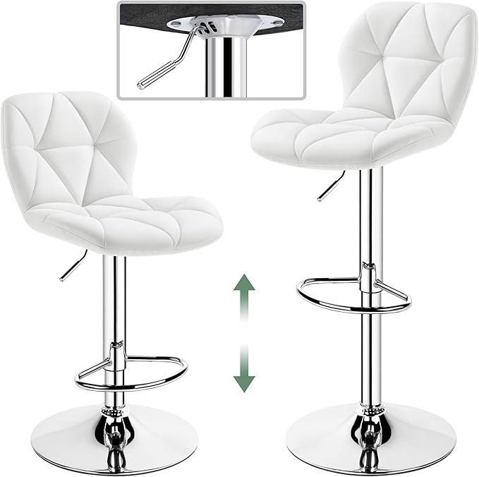 Yaheetech Barstools Set of 2, PU Leather Counter Stools Bar Chairs - Image 8