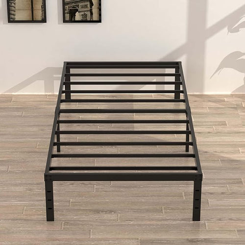 16 Inch Narrow Twin Bed Frame 30x75 No Box Spring Needed, Metal Platform 75x30 by Upcanso