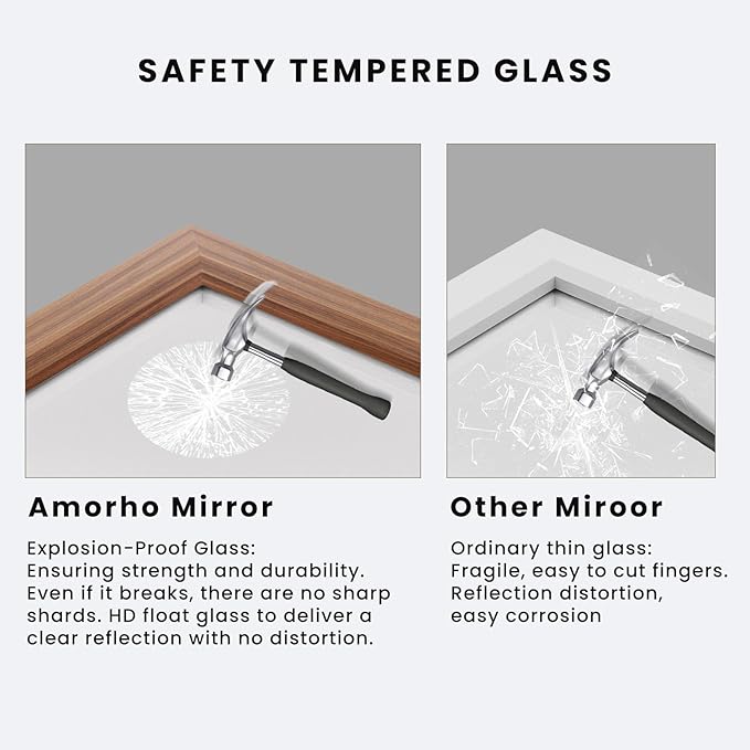 Amorho 48 X30 Inch Bathroom Mirror - Image 4