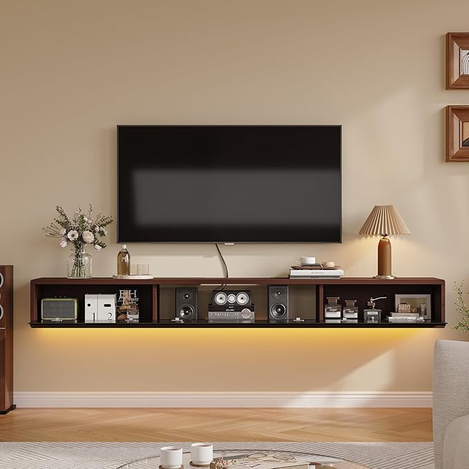 Floating TV Stand Matte Finish, Floating TV Console, Under TV Shelf - Image 5