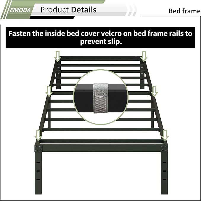 EMODA 14 Inch Twin Bed Frames - Image 5