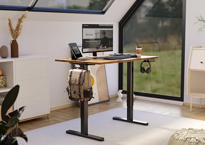 Claiks Electric Standing Desk, Adjustable Height Stand up Desk, 24x48 Inches - Image 6