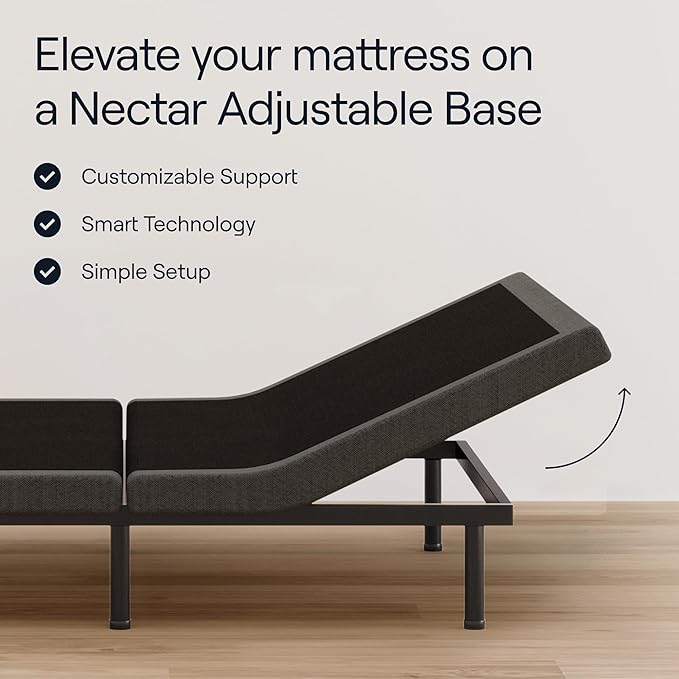 Nectar Twin XL Adjustable Base & 12” Mattress - Image 3