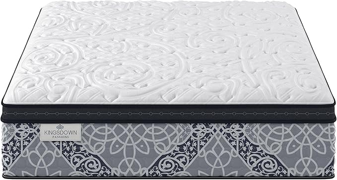 Kingsdown Cushion Firm Euro Pillow Top Hybrid Twin Mattress Cooling Gel Memory - Image 11