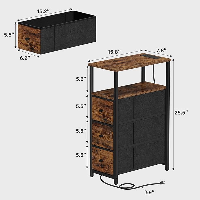 TUTOTAK Narrow Night Stand - Image 3