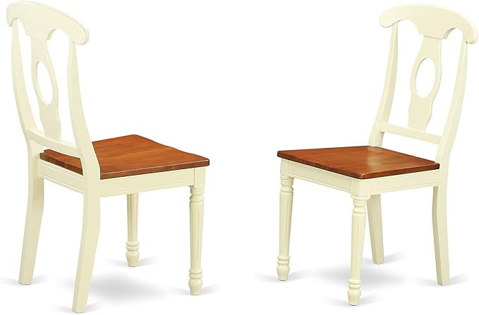 East West Furniture PLKE5-WHI-W 5 Piece Dining Table Set - Image 6