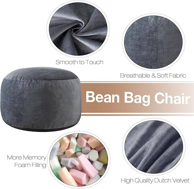5 Ft Bean Bag Chairs for Adults - Image 2