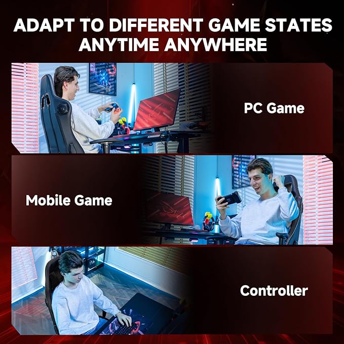 GTPLAYER Gaming Chair with Bluetooth Speakers, Adjustable Backrest and Height - Image 9